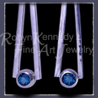 Argentium Silver, Sterling Silver and Evergreen Topaz 'Cleopatra' Earrings Image