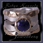 14 Karat Yellow Gold, Sterling Silver and Lapis Lazuli Ring Image