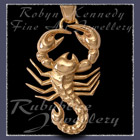 18 Karat Gold Scorpion Pendant Image