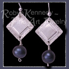 Sterling Silver and Cultured Black Freshwater Pearls 'Tribal Glam II' Earrings Image