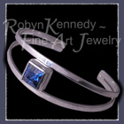 Genuine Glacier Blue Topaz and Sterling Silver 'Ice Capades' Bracelet Image