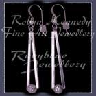 Sterling Silver and Genuine White Topaz 'Cleopatra' Earrings Image
