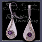 10 Karat Yellow Gold, Sterling Silver and AA Amethyst 'Dreamland' Earrings Image