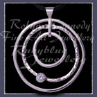 Sterling Silver and Cubic Zirconia 'Eye of the Storm' Necklace Image