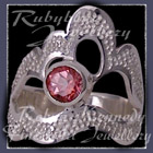 Sterling Silver and Passion Pink Topaz 'Grace' Ring Image