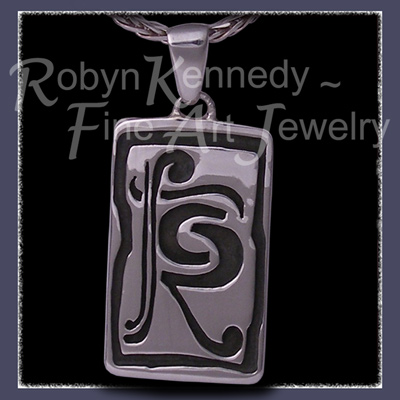 Sterling Silver and Intarsia Pendant Image