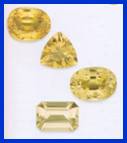 Yellow Cut Sapphire Gemstones Image