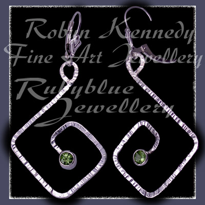 Sterling Silver and Peridot 'Coronet' Earrings Image