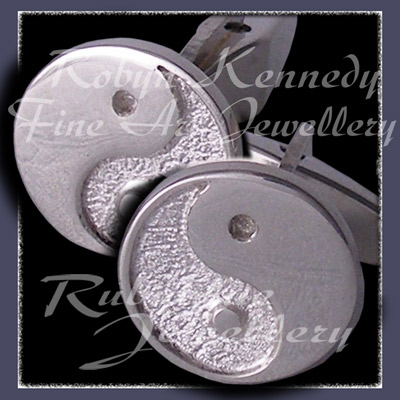 Sterling Silver 'Yin~Yang' Cufflinks Image