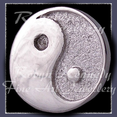 Sterling Silver 'Yin~Yang' Lapel Pin Image