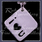 Argentium Silver 'I Heart U' Tag Pendant Image