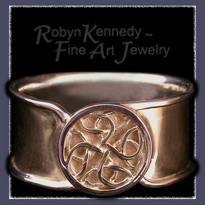 Yellow, Green and White Gold 'Celtic Ring I' Image
