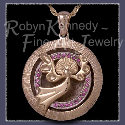 14 Karat Yellow Gold 'You Mean The World To Me' Pendant Image