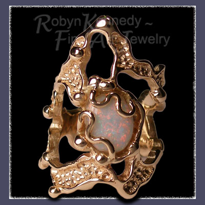 Gold, Blue Topaz and Sterling Silver Ring Image 