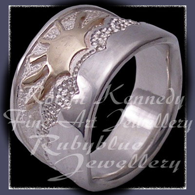 Silver and Gold 'My Sunshine' Ring Image