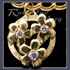 Gold 'Circle of Flowers' Charm Image
