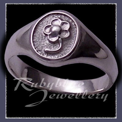 Sterling Silver 'Blossom' Signet Ring Image