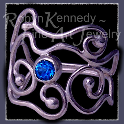 Sterling Silver and Paraiba Topaz 'Eye Candy I' Ring Image