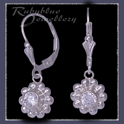 Sterling Silver and Swarovski Cubic Zirconia 'Swirls' Earrings Image