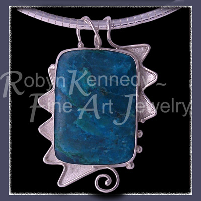 Sterling Silver & Crysocolla 'Sante Fe' Pendant Image